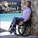 Складана ультралегка інвалідна коляска Sunrise Medical Quickie Krypton F Carbon Folding Active Wheelchair, фото 8
