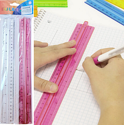 Лінійка з ручкою 30 см кольорова 03548
