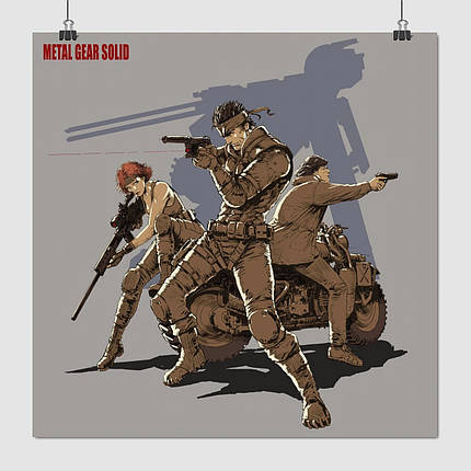 Плакат "Метару Ґіа, Солід Снейк, Metal Gear, MGS, Solid Snake", 60×60см, фото 1
