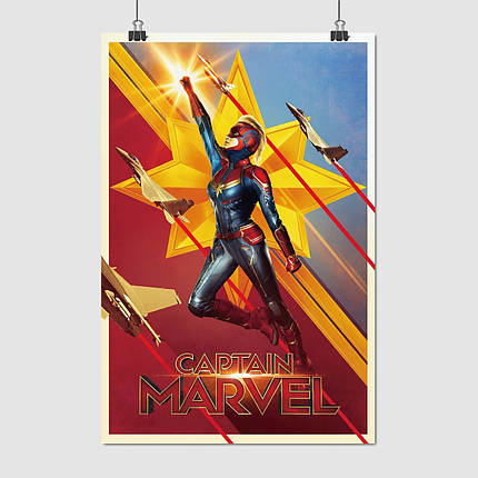 Плакат "Капітан Марвел, Captain Marvel", 60×41см, фото 1