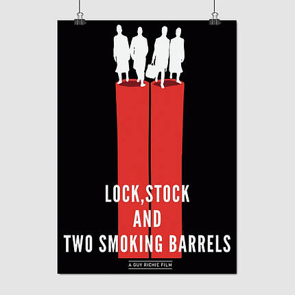 Плакат "Карти, гроші та два стволи, що димлять, Lock,stock and two smoking barrels (1998)", 60×43см, фото 1