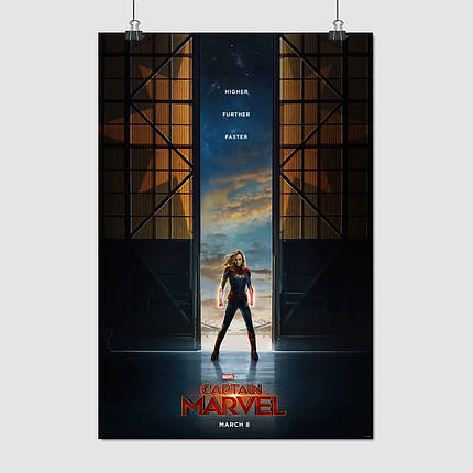 Плакат "Капітан Марвел, Captain Marvel", 60×41см, фото 1