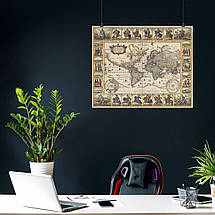 Плакат "Стародавня карта Землі, Earth Ancient Map", 49×60см, фото 4