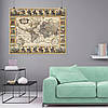 Плакат "Стародавня карта Землі, Earth Ancient Map", 49×60см, фото 8