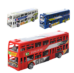 Іграшка Автобус двоповерховий пластиковий 17 см у ляльці 899-70