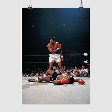 Плакат "Бій Мохаммеда Алі та Сонні Лістона, Muhammad Ali", 60×43см, фото 1