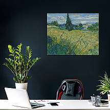 Картина на полотні "Ван Гог, Зелене пшеничне поле з кипарисом, Vincent van Gogh, Green Field", 48×60см, фото 5