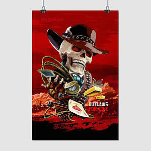 Плакат "Red Dead Redemption 2, RDR 2", 60×40см