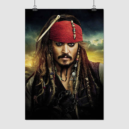 Плакат "Капітан Джек Спарроу, Джонні Депп, Jack Sparrow, Pirates of the Carribean", 60×43см, фото 1