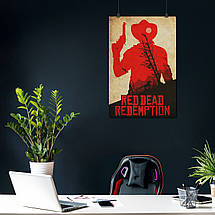 Плакат "Red Dead Redemption 2, RDR 2", 60×39см, фото 3