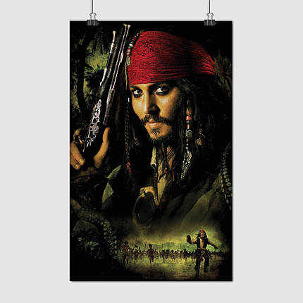Плакат "Капітан Джек Спарроу, Джонні Депп, Jack Sparrow, Pirates of the Carribean", 60×38см, фото 1