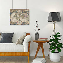 Плакат "Стародавня карта Землі, Earth Ancient Map", 49×60см, фото 4