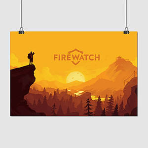 Плакат "Спостережна вишка, Firewatch (2016)", 43×60см