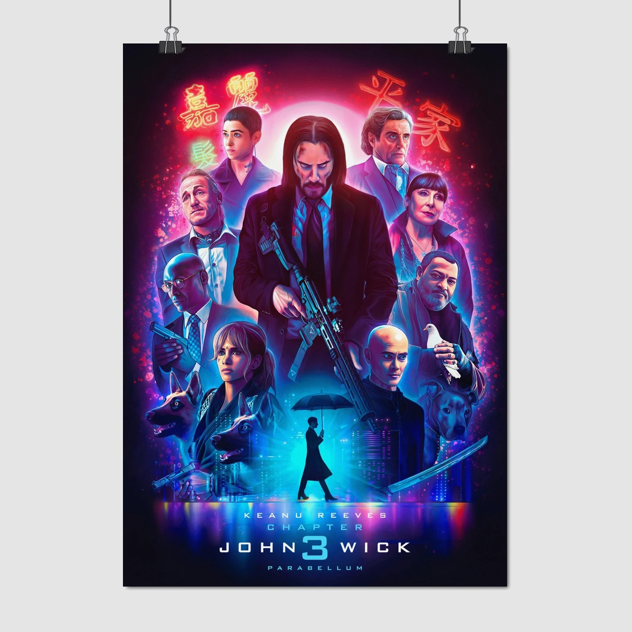 Плакат "Джон Уік 3, John Wick 3", 60×43см