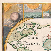 Плакат "Стародавня карта Землі, 1640р, Earth Ancient Map", 43×60см, фото 2