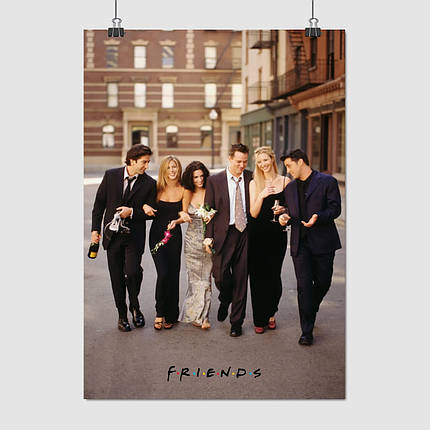 Плакат "Друзі, Friends", 60×43см, фото 1