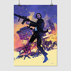 Плакат "Джон Уік, John Wick", 60×43см