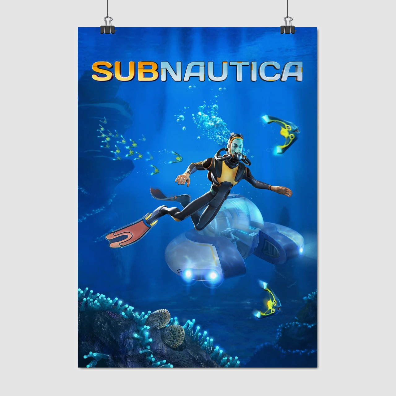 Плакат "Субнатіка, Subnautica", 60×43см
