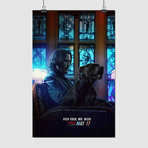 Плакат "Джон Уік 3, Кіану Рівз, John Wick 3", 60×39см