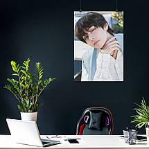 Плакат "БТС, Кім Техьон, Ві, Bangtan Boys, BTS, Kim Taehyung", 60×43см, фото 4