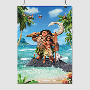 Плакат "Моана, головні персонажі, Moana", 60×43см