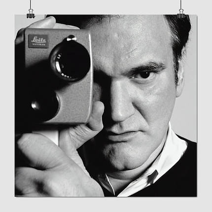 Плакат "Квентін Тарантіно з кінокамерою, Quentin Tarantino", 60×60см, фото 1
