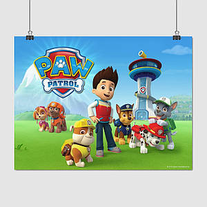 Плакат "Щенячий патруль, Paw Patrol", 45×60см