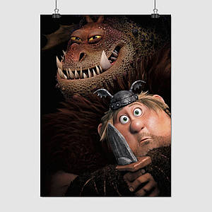 Плакат "Як приборкати дракона, How to Train Your Dragon", 60×43см