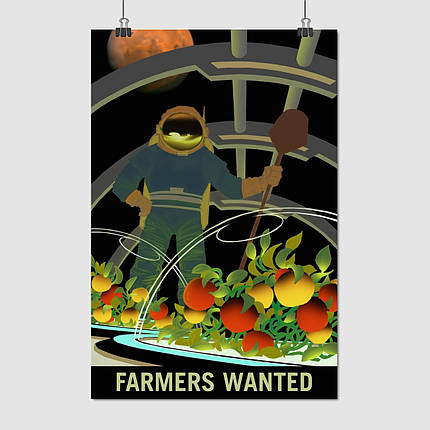 Плакат "Марс, Farmers Wanted", 60×40см, фото 1