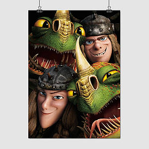 Плакат "Як приборкати дракона, How to Train Your Dragon", 60×43см