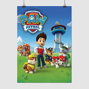 Плакат "Щенячий патруль, Paw Patrol", 60×43см