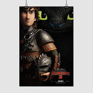 Плакат "Як приборкати дракона 2, How to Train Your Dragon", 60×41см