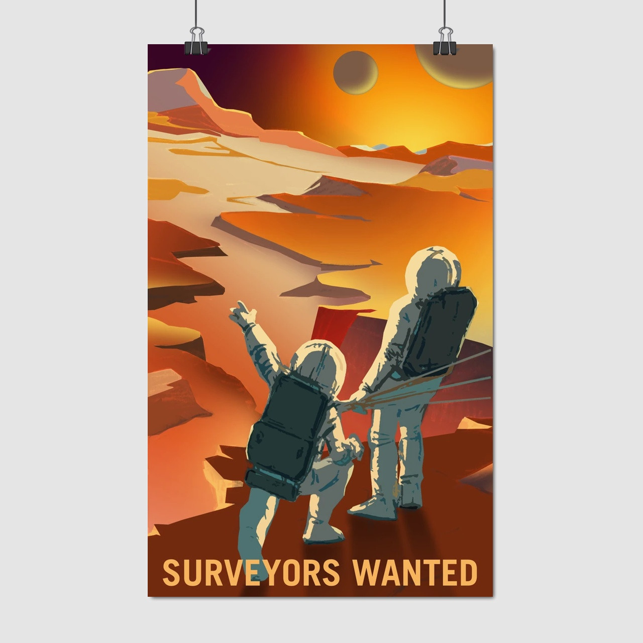 Плакат "Марс, Surveyors Wanted", 60×38см