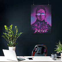 Плакат "Драйв, Раян Ґослінґ, Drive (2011), Gosling", 60×43см, фото 4