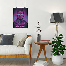 Плакат "Драйв, Раян Ґослінґ, Drive (2011), Gosling", 60×43см, фото 5