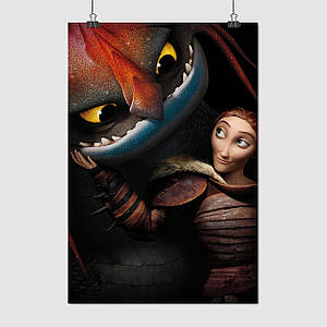 Плакат "Як приборкати дракона, How to Train Your Dragon", 60×41см