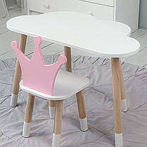 Дитячий столик хмарка 46х70х40, трюмо для дівчаток до 7 років, фіолетовий, фото 5