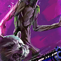 Плакат "Грут і Реактивний Єнот, Guardians of the Galaxy", 60×43см, фото 3