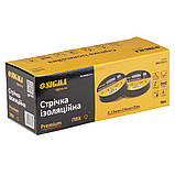 Ізострічка ПВХ (чорна) 0.13 мм×19 мм×20м Premium SIGMA (8411611), фото 2