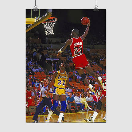 Плакат "Баскетболіст Майкл Джордан, Michael Jordan", 60×43см, фото 1