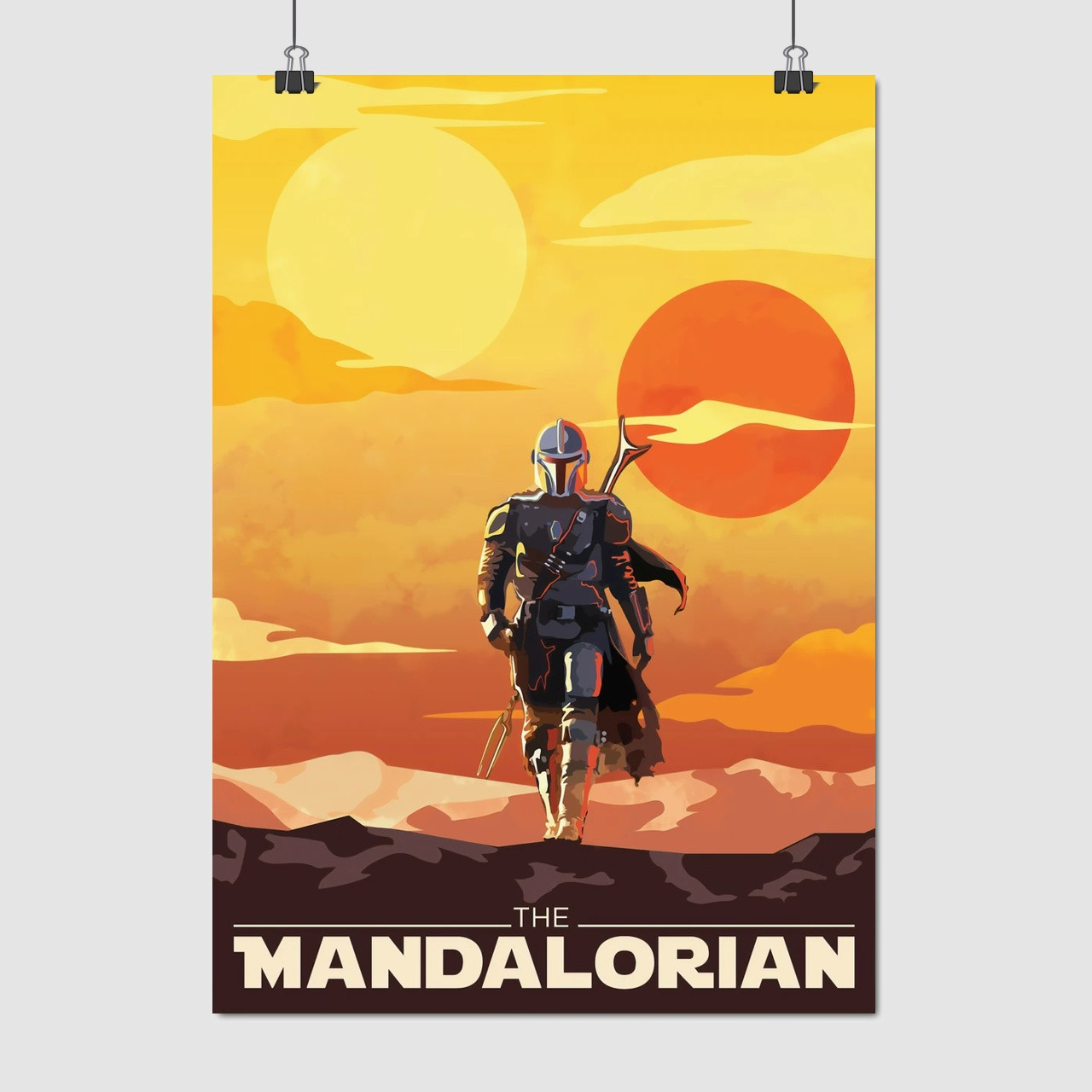 Плакат "Мандалорець, Зоряні Війни, Mandalorian, Star Wars", 60×43см