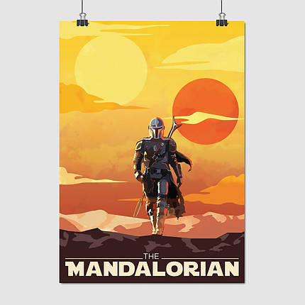 Плакат "Мандалорець, Зоряні Війни, Mandalorian, Star Wars", 60×43см, фото 1