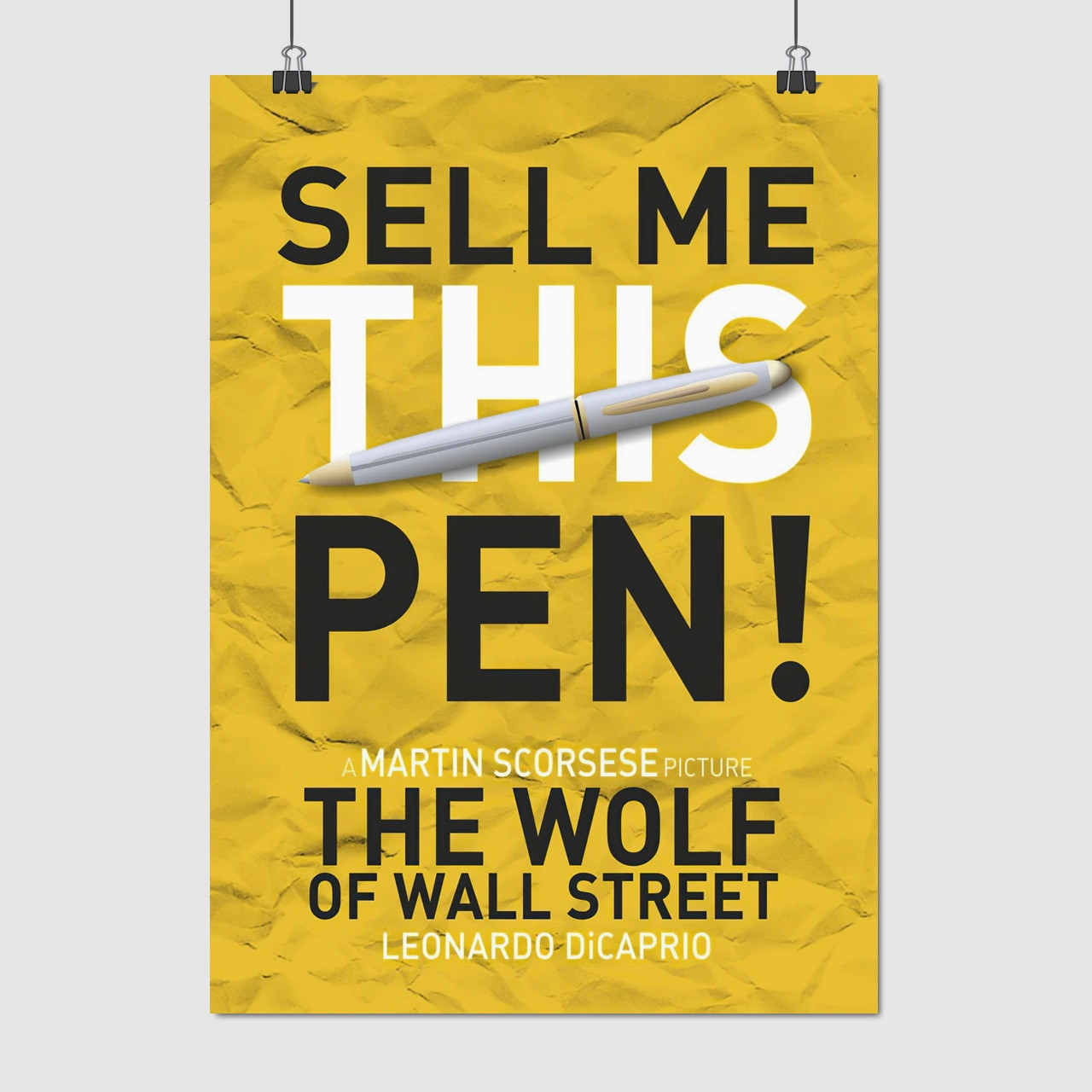 Плакат "Вовк з Уолл-стріт, Продай мені цю ручку!, The Wolf of Wall Street (2013)", 60×43см