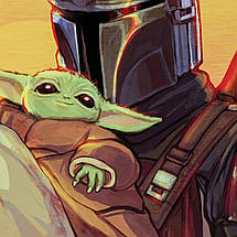 Плакат "Мандалорець, Зоряні Війни, Дін Джарін та Грогу, Mandalorian, Star Wars", 60×43см, фото 3