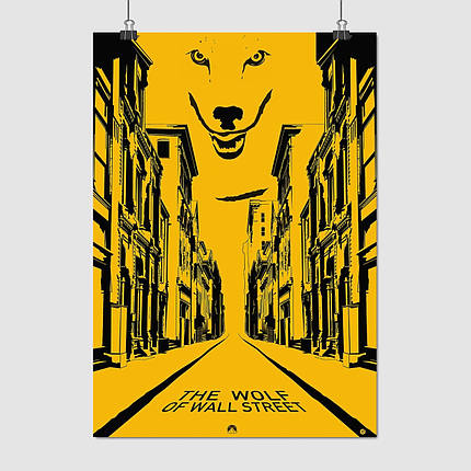 Плакат "Вовк з Уолл-стріт, мінімалістичний, The Wolf of Wall Street (2013)", 60×42см, фото 1