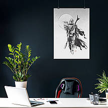 Плакат "Дін Джарін та Малюк Йода, Грогу, Мандалорець, Baby Yoda, Mandalorian", 60×43см, фото 4