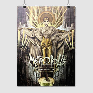 Плакат "Метрополіс, Фріц Ланґ, Metropolis (1927)", 60×43см