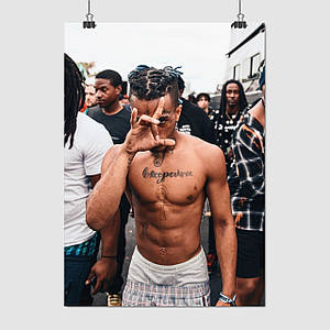 Плакат "Джасей Двейн Онфрой, XXXTentacion", 60×43см