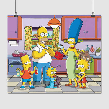 Плакат "Сімпсони, Simpsons", 50×60см, фото 1