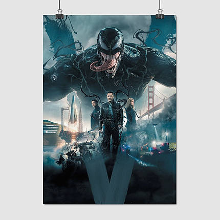 Плакат "Веном, симбіонт, Venom", 60×35см, фото 1